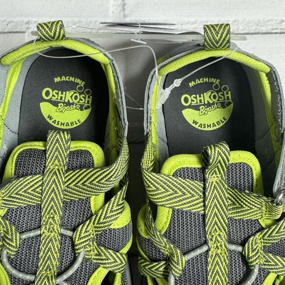 OshKosh Everplay Flexible Outsole Bump Toe Sandal Neon Green Toddler Size 12 - Picture 2 of 7